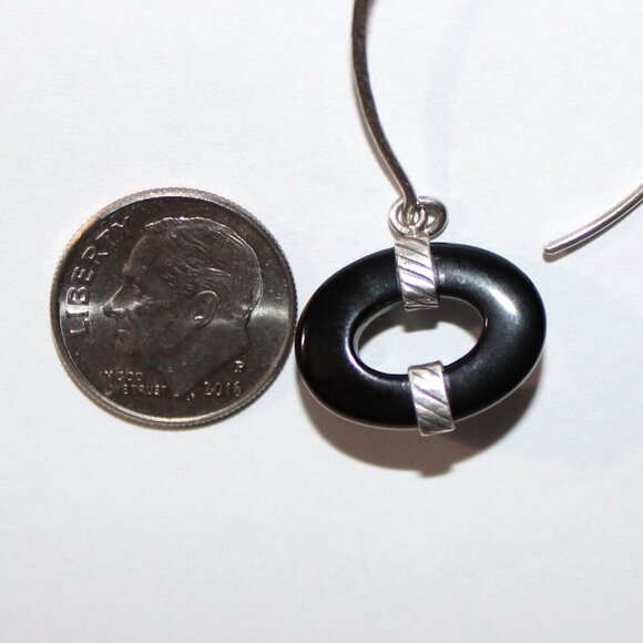 Silpada Sterling Silver  Black Chalcedony Threader Replacement Earring - Picture 3 of 5